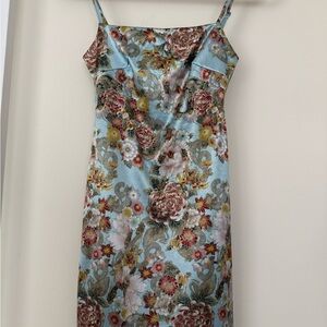 Urban Outfitters Floral Mini Dress - Blue and Pink